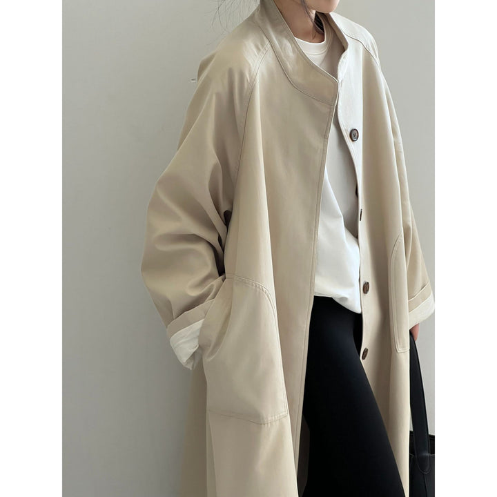 Dame Oversized og afslappet trenchcoat med knaplukning Stilla