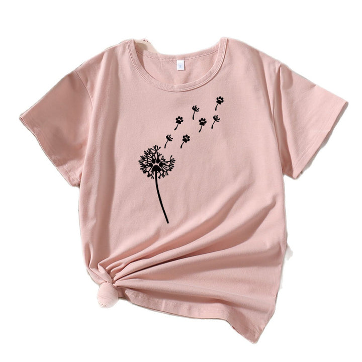 Kvinder kunstnerisk mælkebøtte grafik T-shirt Stilla