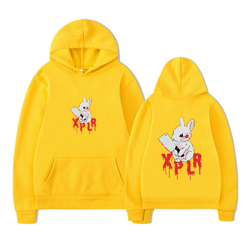 Kvinders hoodie med iøjnefaldende tegneserjemotiv og behagelig pasform Skovae