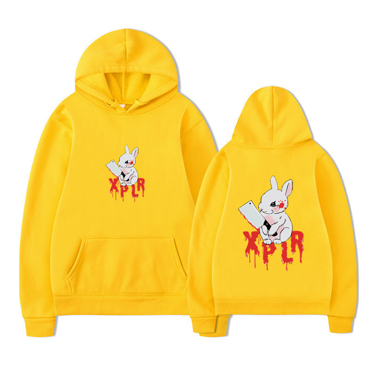 Kvinders hoodie med iøjnefaldende tegneserjemotiv og behagelig pasform Skovae