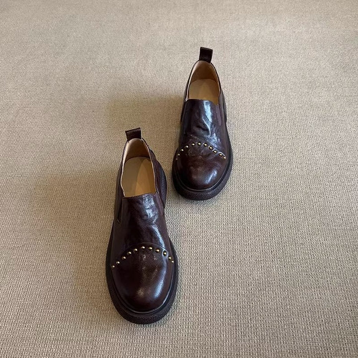 Dame Mode Slip-ons med glitrende nitter og komfortabel sål Stilla