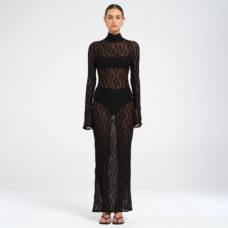 Femme Elegante Spidse Maxi Kjole Stilla