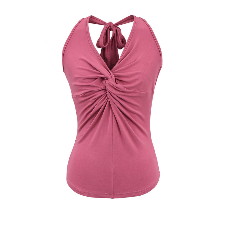 Dame Sporty Top med justerbar rygdetalje og raffineret drapering Stilla