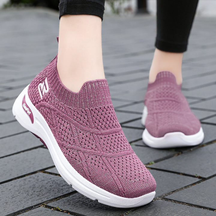 Femme Slip-On Komfort Sneakers med strækbart strik-overmateriale Stilla