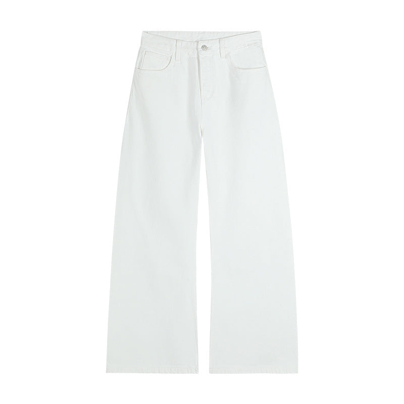 Dame bred jeans med høj talje og elegant silhuet Stilla