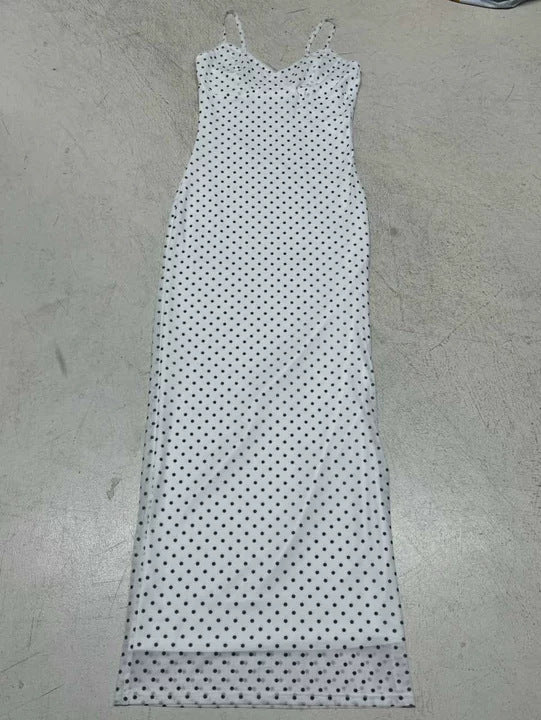 Dame elegant wrap dress med sidelæg og dekorative flæser Skovae