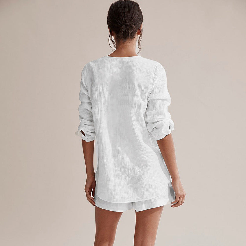 Dame Cozy Button-Up Loungewear Set Stilla