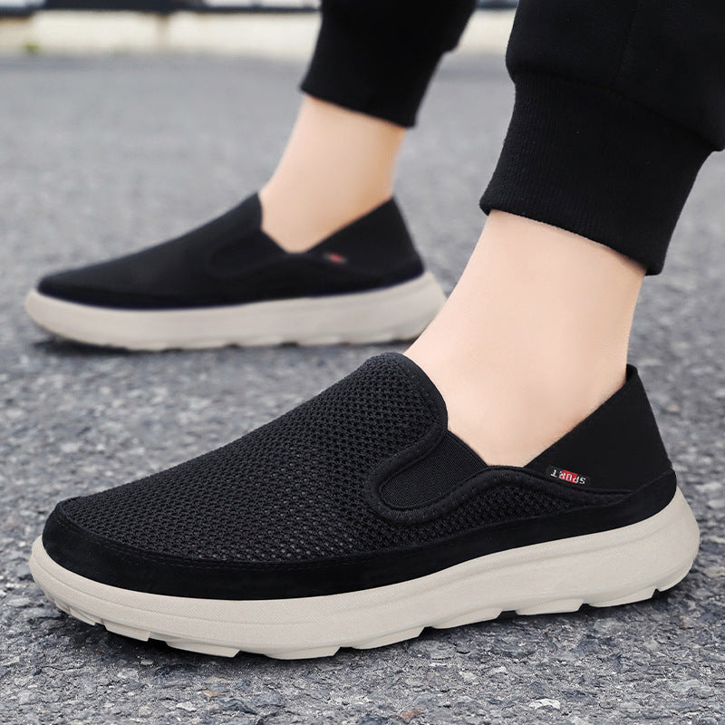 Dame Fleksible Slip-On Sneakers med åndbart Mesh-overdel og skridsikker sål Stilla