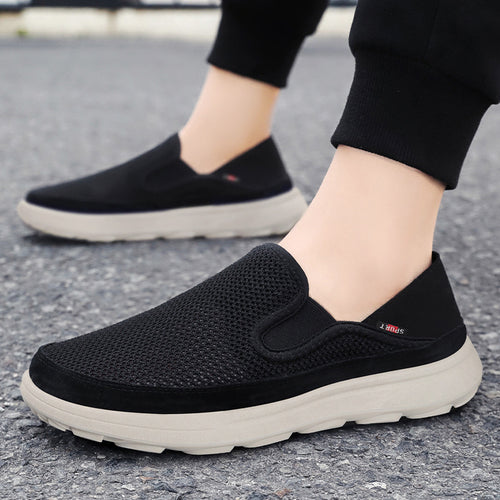Dame Fleksible Slip-On Sneakers med åndbart Mesh-overdel og skridsikker sål Stilla