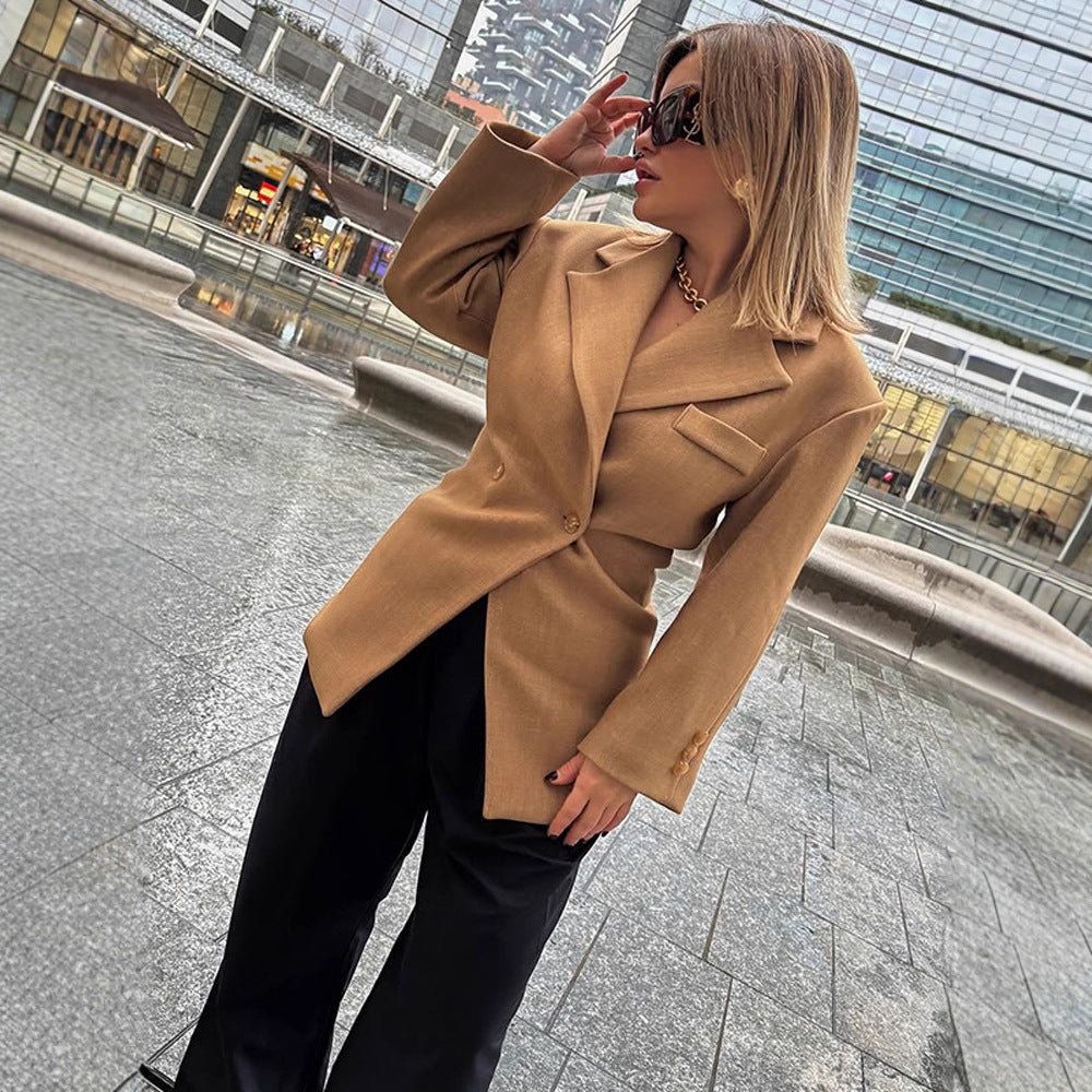 Dame Elegant oversized Blazerjakke med knapdetaljer og moderne silhuet Stilla