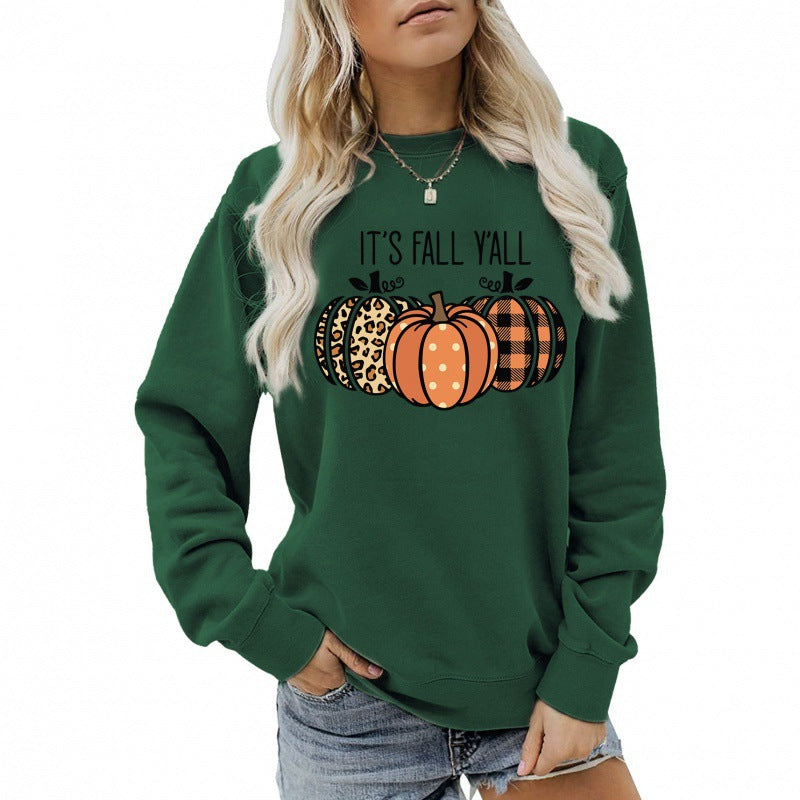Kvinders sweatshirt med legesyg efterårs motiv og behagelig pasform Skovae