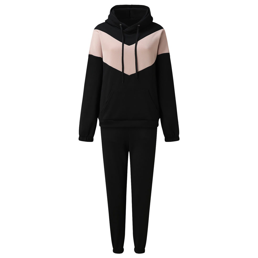 Damer sporty casual træningsdragt med kontrasterende design Skovae