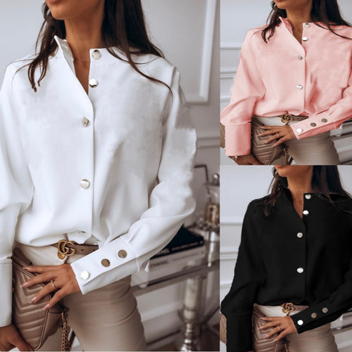 Dame moderne struktureret bluse Stilla