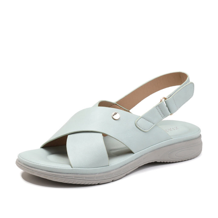 Dame sandaler med klassisk krydsrem-design og slidstærk sål Stilla