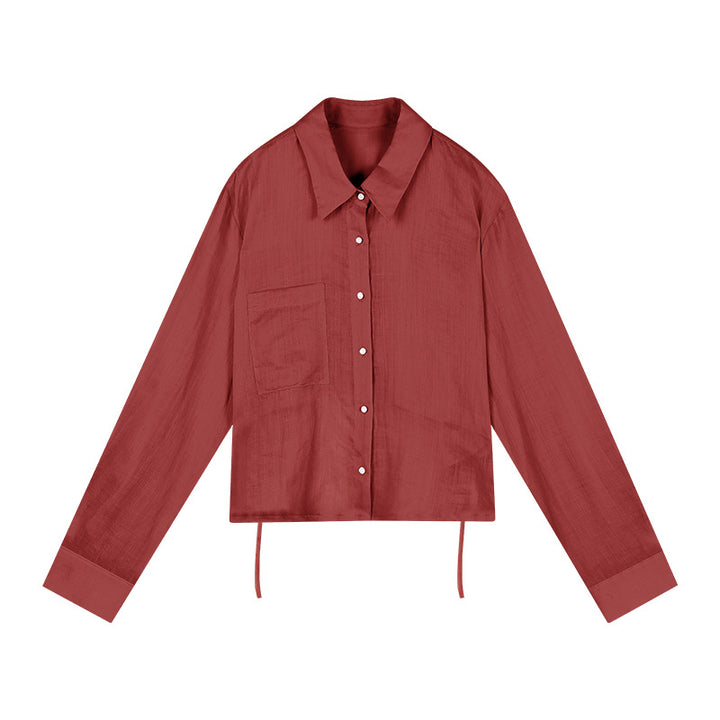 Dame cropped blusejakke med moderne snit og praktiske lommer Stilla