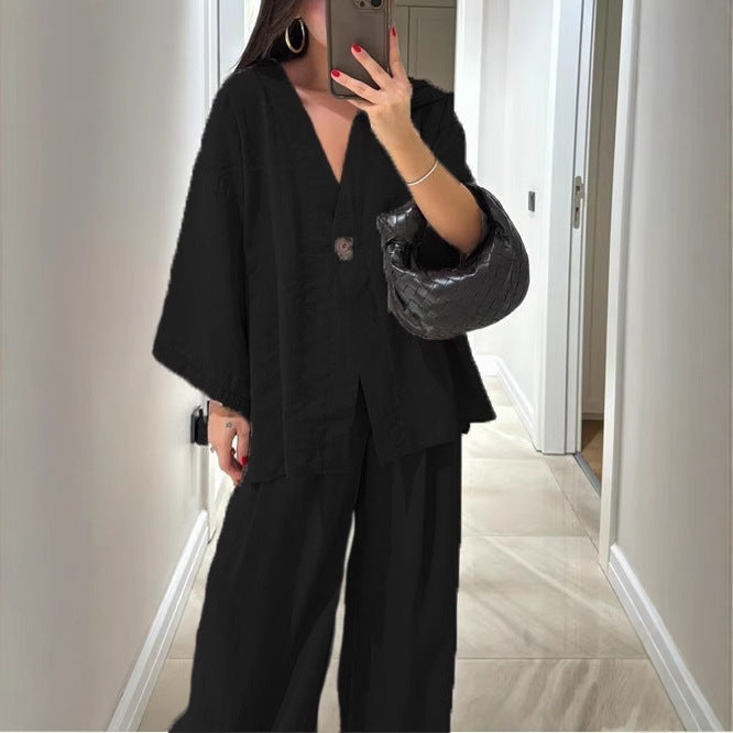 Dame luftig Kimono-style Overgang med bred skæring Stilla