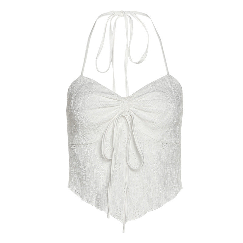 Dame blonde top med smalle stropper Stilla