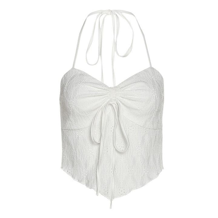 Dame blonde top med smalle stropper Stilla