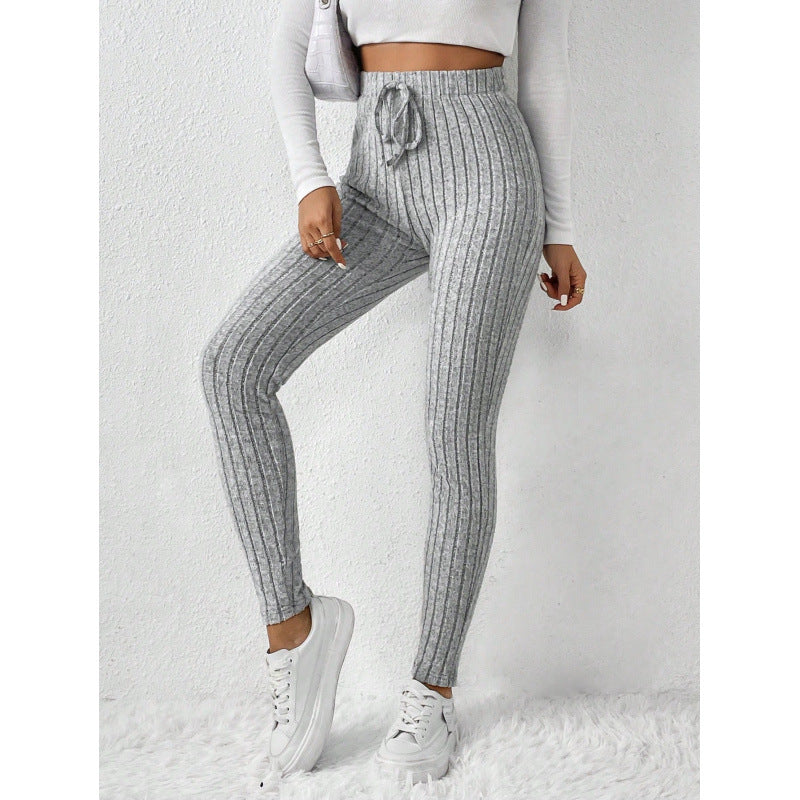 Femme Ribstrik Høj Talje Leggings Stilla