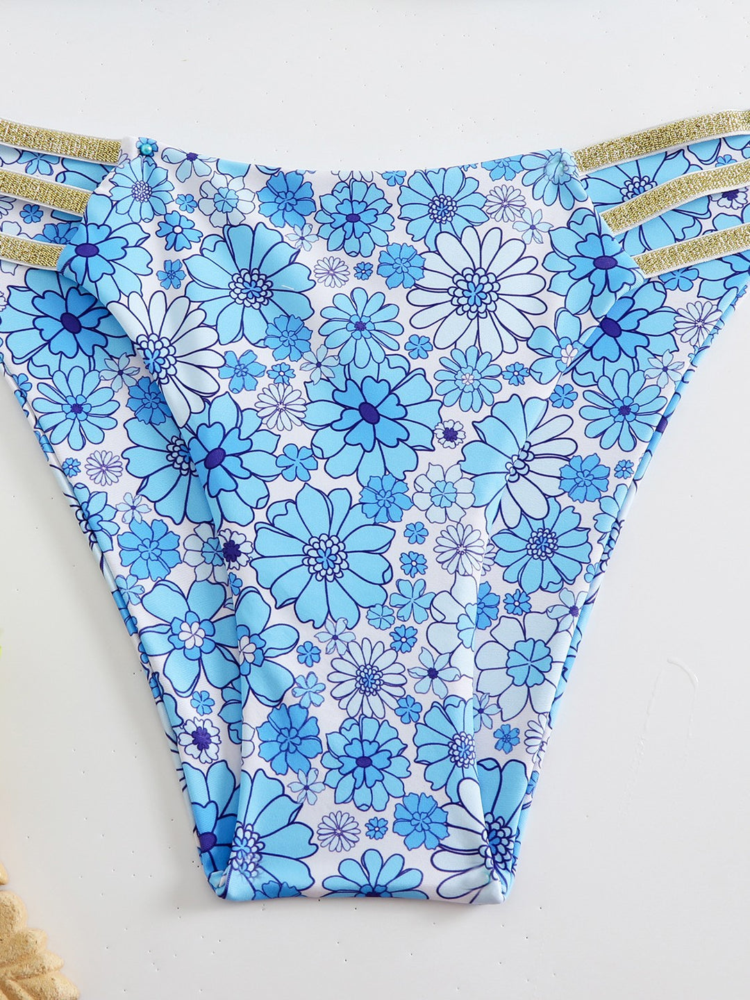 Dame Floralprint Bandeau Bikini-Sæt Stilla 1750838556