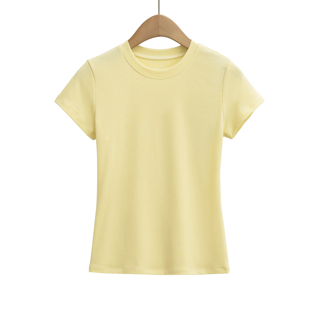 Dame klassisk Rundhals T-shirt lavet af blødt bomuldsstof Stilla