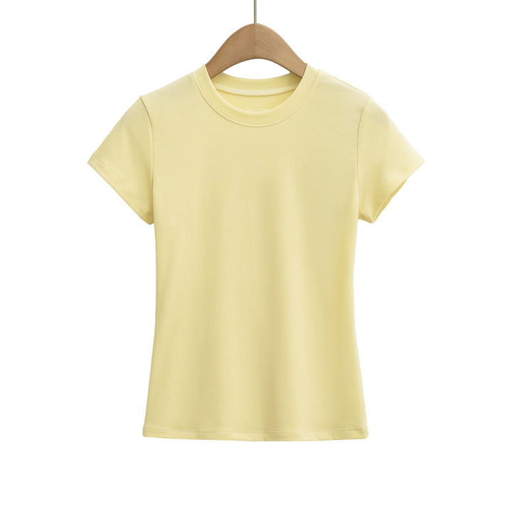 Dame klassisk Rundhals T-shirt lavet af blødt bomuldsstof Stilla