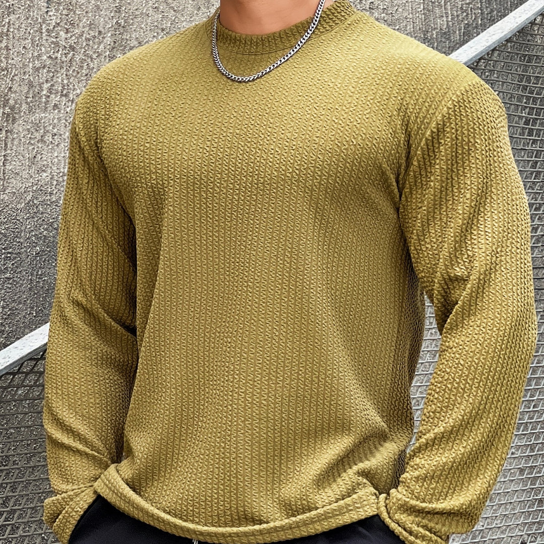 Herre Struktureret Sweatshirt med Rundhalsudskæring og behagelig pasform Stilla