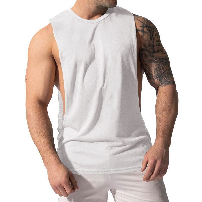 Herren nan Muskelshirt med ekstra dybe armåbninger og åndbart bomuldsblanding Skovae