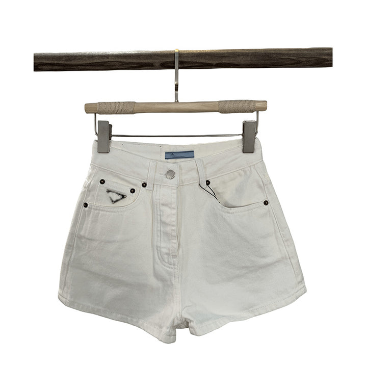 Dame denim-shorts i moderne skæring Stilla