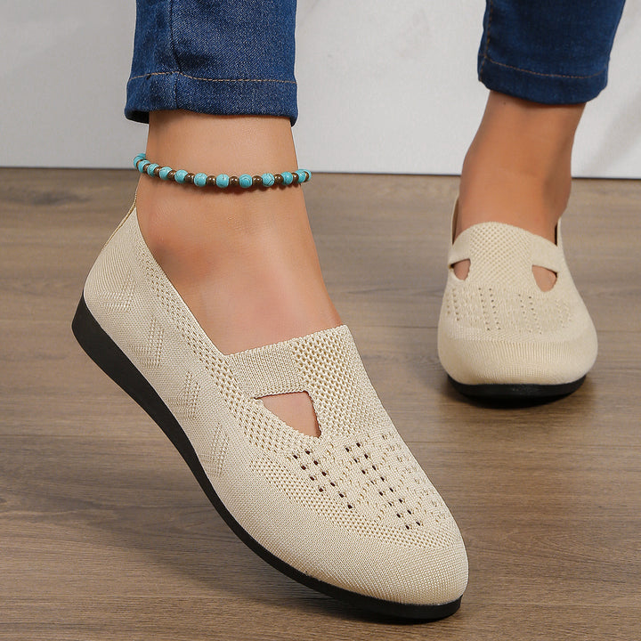 Dame åndbare Slip-On sko med elastisk overdel og skridsikker sål Stilla