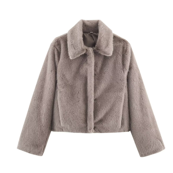 Kvinders Cozy Faux Fur Jakke Stilla