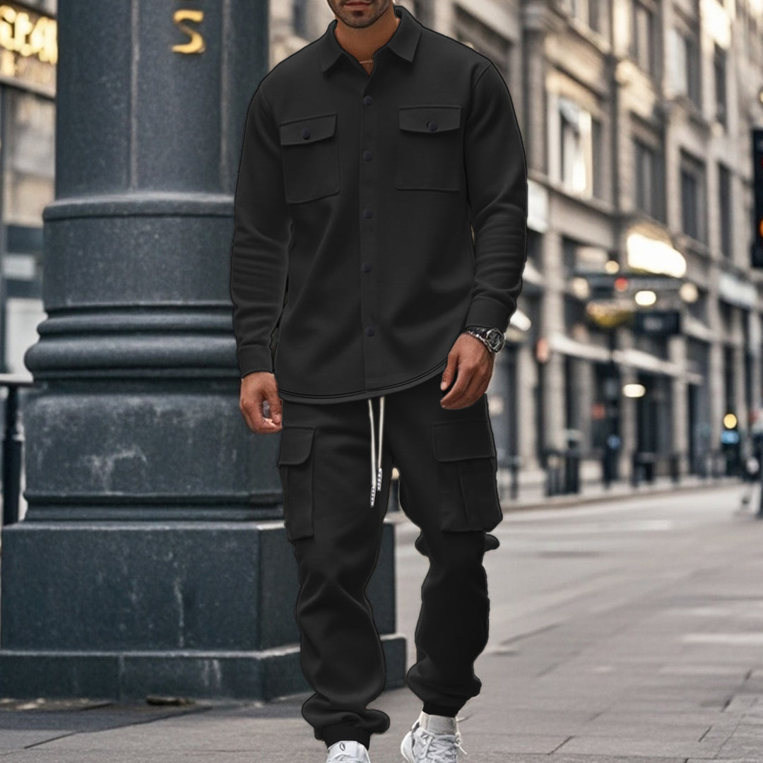 Herren Cargo-sæt med praktiske lommer og moderigtigt, struktureret design Stilla