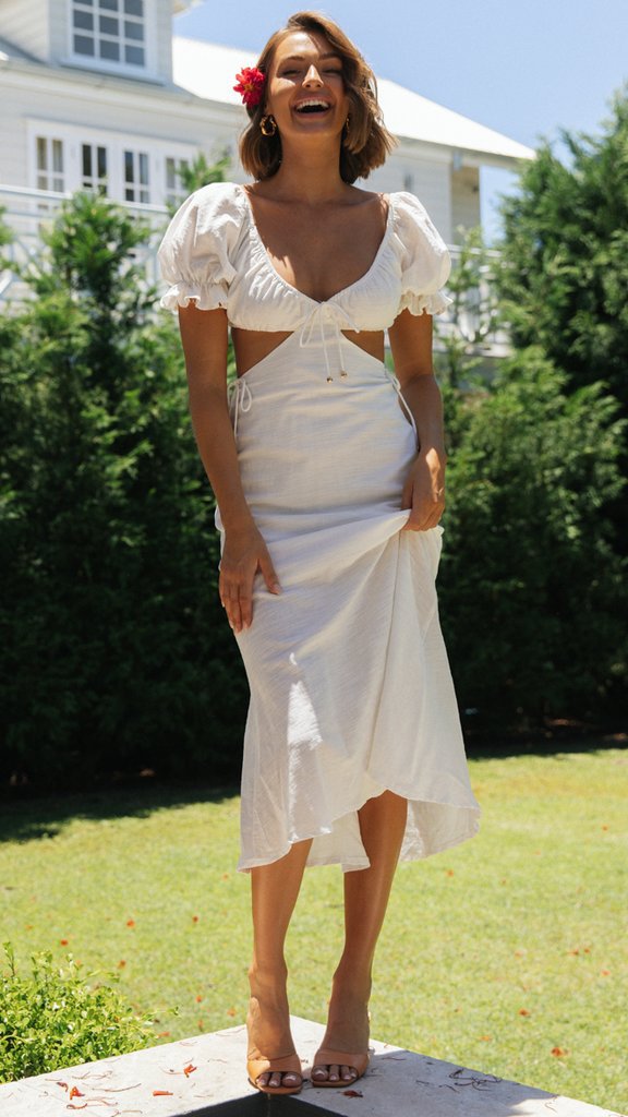 Dame Midi-nederdel med elegant snit og legende rynker Stilla