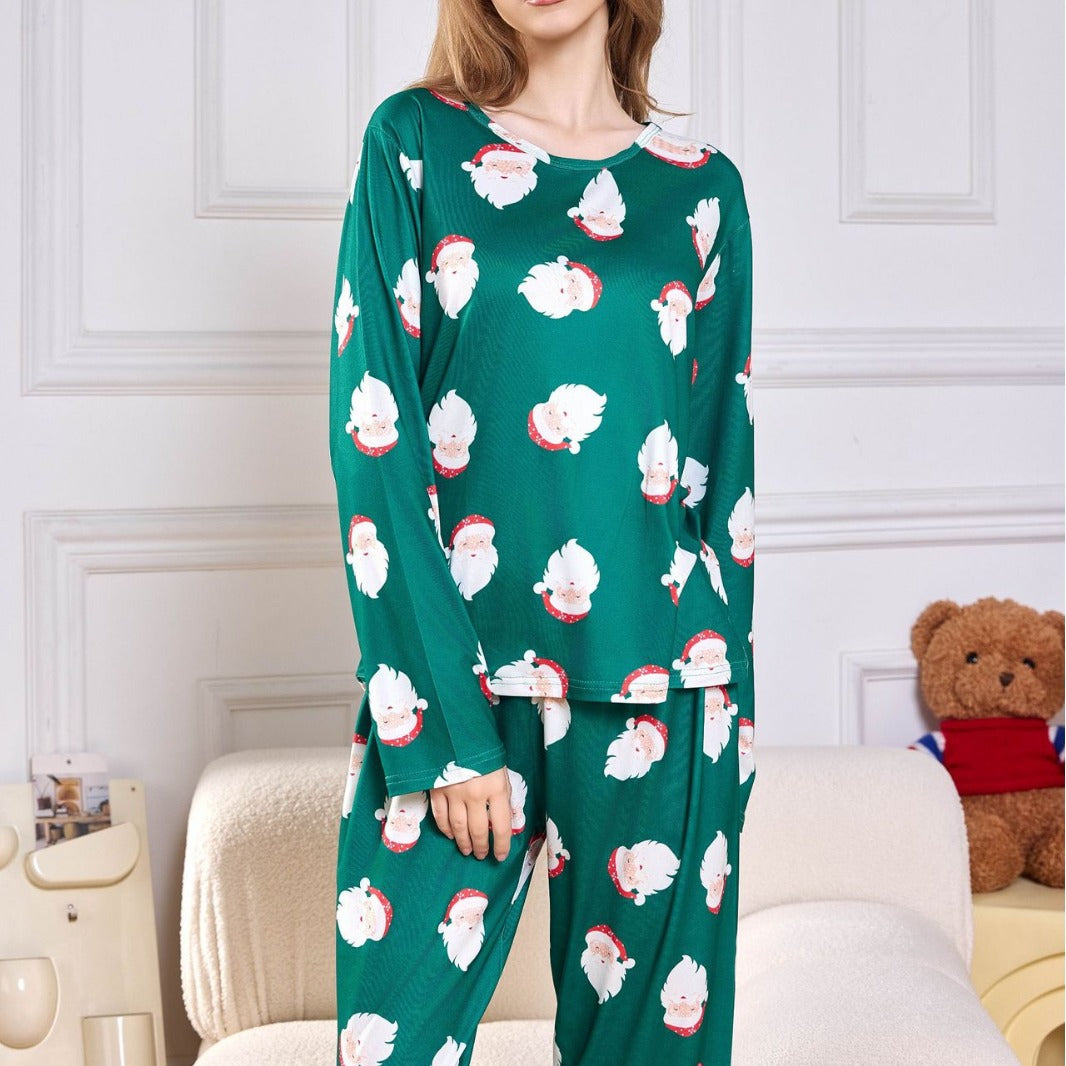 Dame Blødt Pyjamasæt med sødt julesdesign Stilla