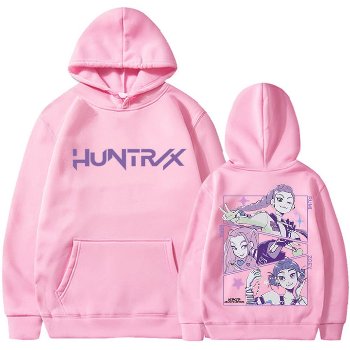 Kvinders hættetrøje med kunstnerisk anime-tryk Skovae