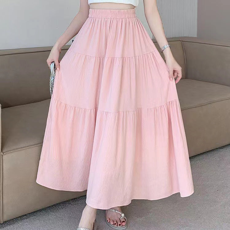 Dame Maxiskirt med elegante flæser Stilla