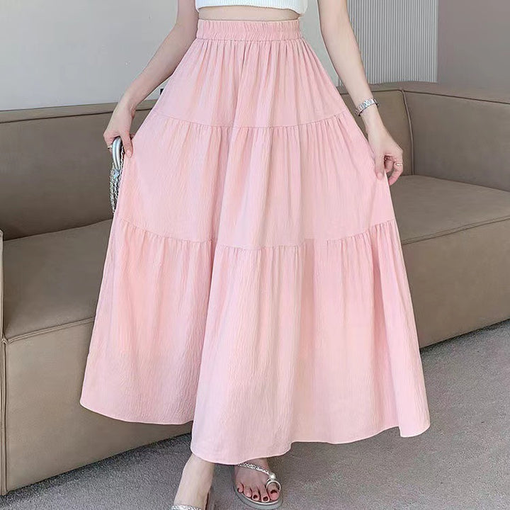 Dame Maxiskirt med elegante flæser Stilla