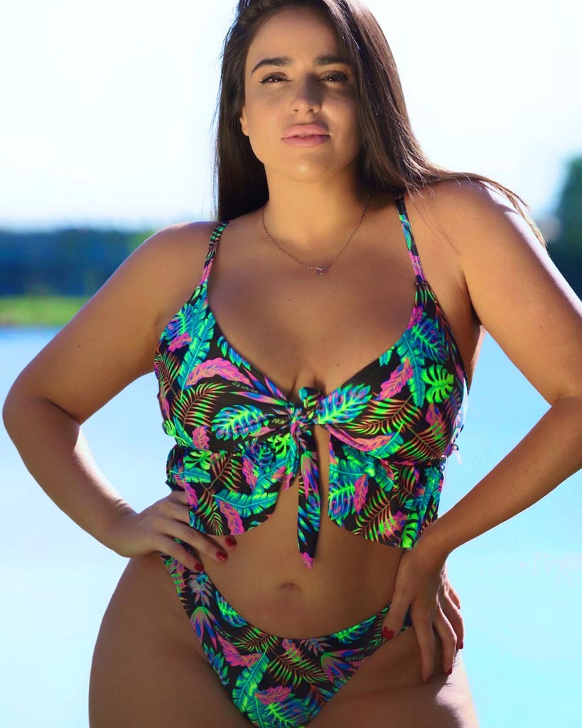 Dame Crop-Bikini-top med dekorativ knude Skovae