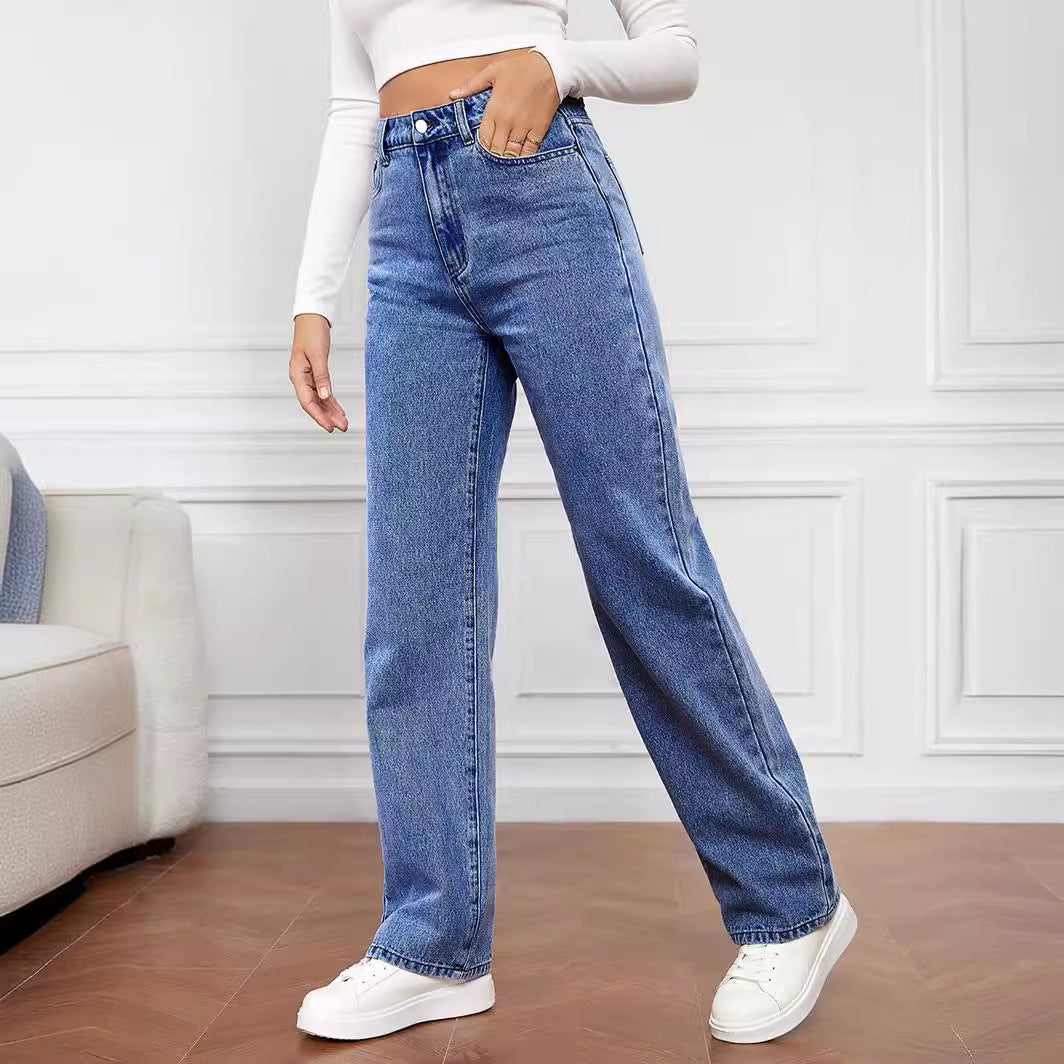 Dame Højt skårne brede jeans i vintage-stil Stilla