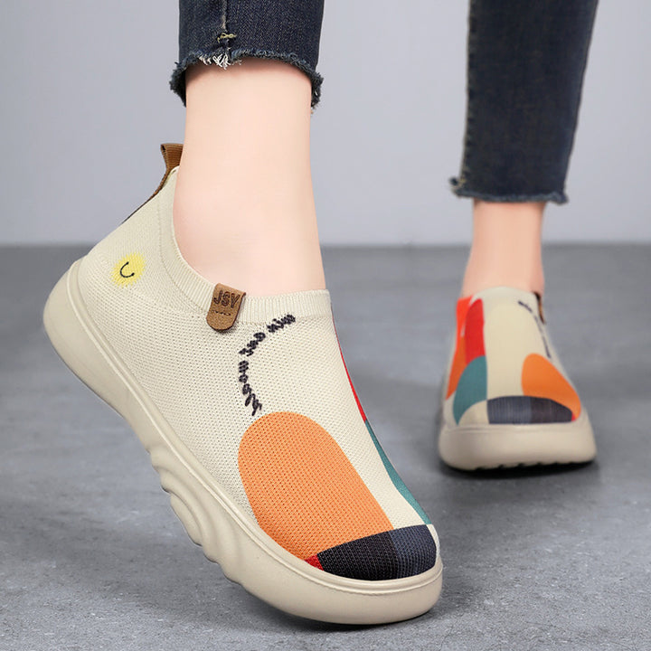 Dame Mode Slip-On Sneakers med unikt design og fleksibelt overmateriale Stilla