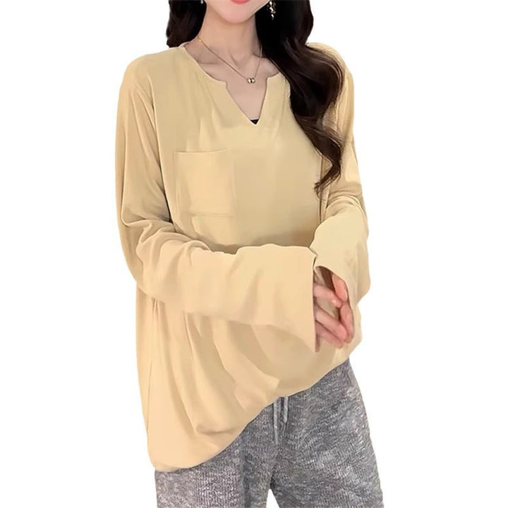 Kvinde Relaxed Fit V-hals Langærmet Top Stilla