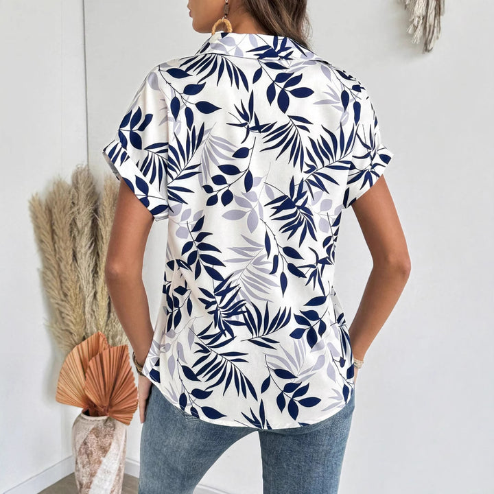 Damebluse med floraltryk Stilla