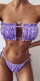 Dame sommerfugltryk To-delt bikini-sæt Stilla