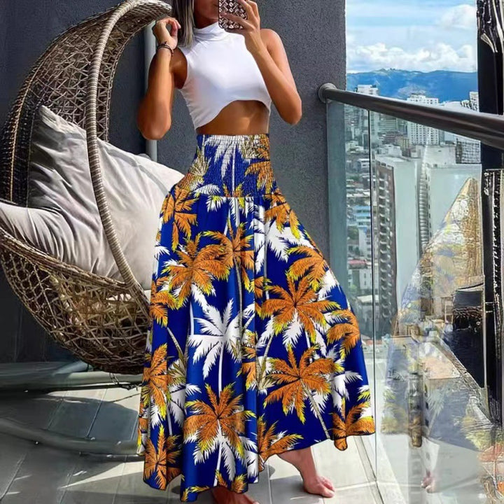 Femme Bohemian Print Maxi Skørt Stilla