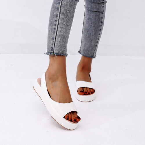 Dame Slingback Sandaler med moderne Plateau og justerbar Rem Stilla