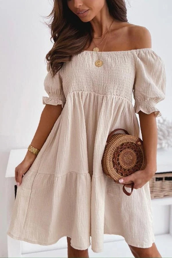 Dame smocked sommerkjole Stilla