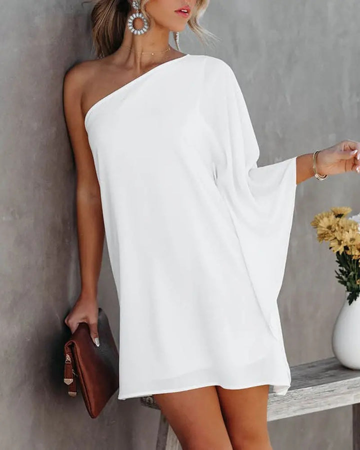 Dame asymmetrisk Off-Shoulder kjole med afslappet snit Stilla