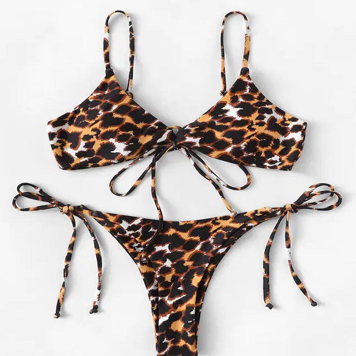 Dame Tiermuster Triangel-Bikini Skovae