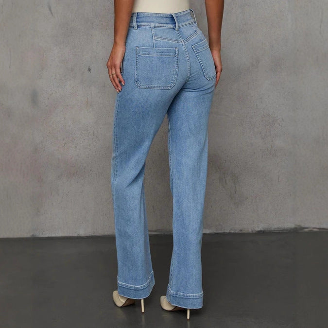 Damer Høj Talje Vintage Jeans Stilla