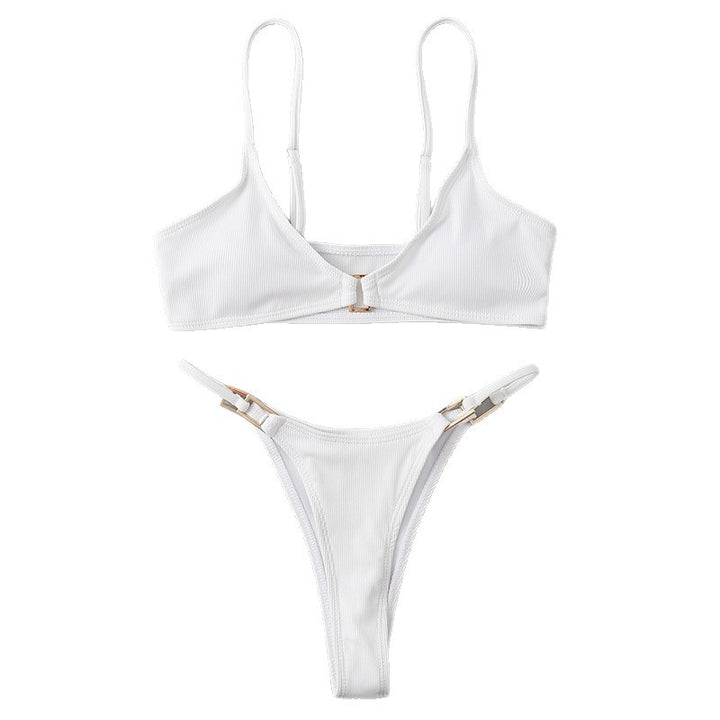 Dame minimalistisk bikini-sæt med elegante gyldne accenter Stilla